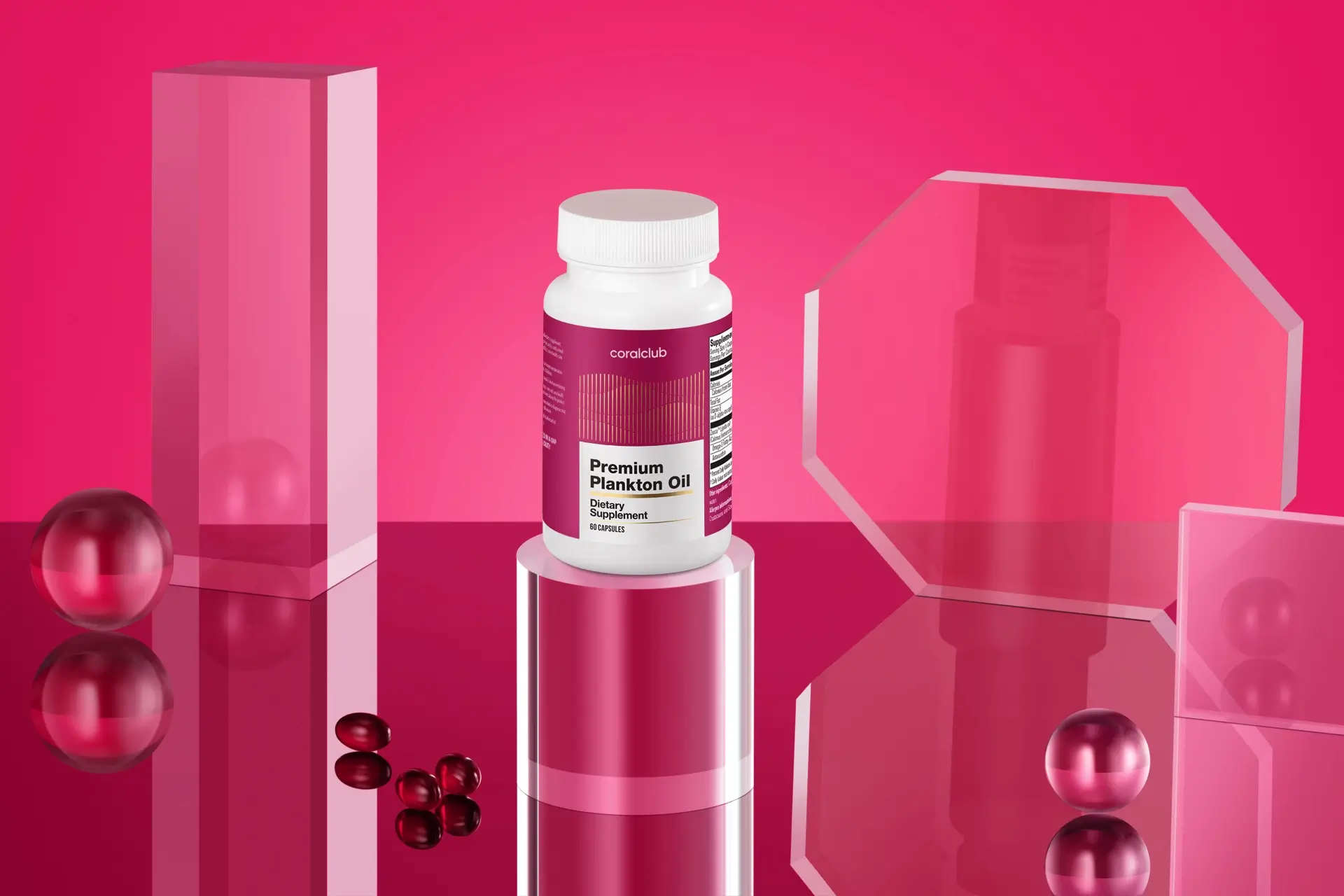 Premium Plankton Oil – complemento alimenticio. Peso neto: 42,3 g 