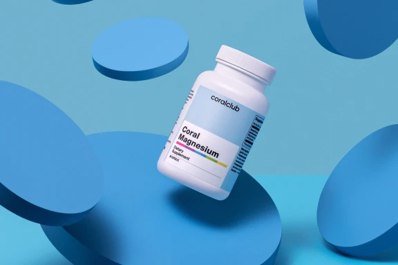 Coral Magnesium – complemento alimenticio. Peso neto: 72 g.